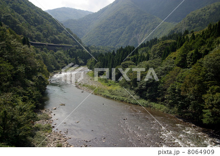 飛騨市神岡町漆山の神通川 8064909