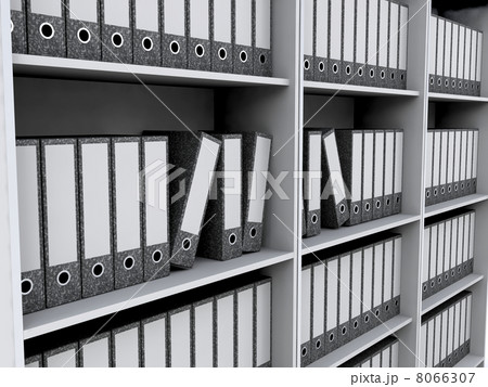 Files on bookshelves 8066307