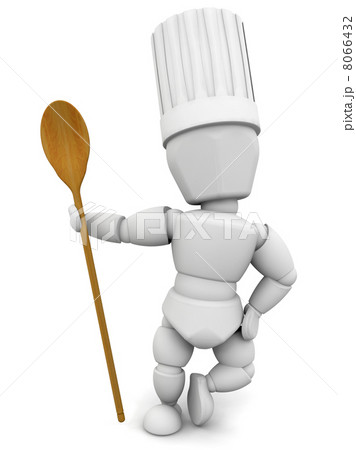Chef with wooden spoon 8066432