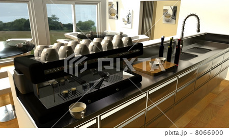 cafe bar interior and espresso machine 8066900