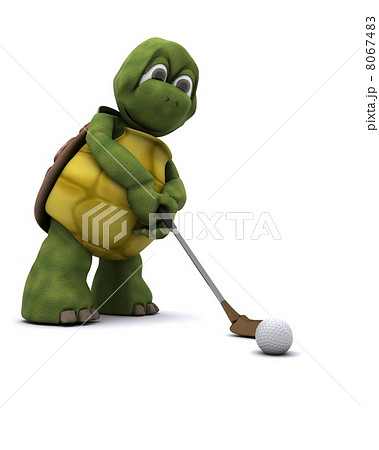 Tortoise Playing golf 8067483