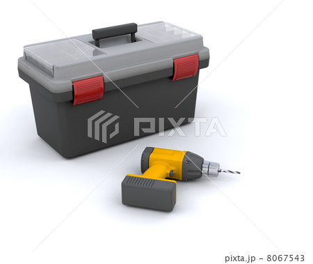 power drill and toolbox 8067543