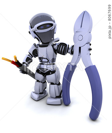 robot with wire cutters and cable 8067699