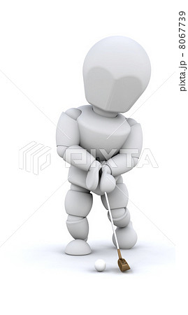 3D Man Playing golf 8067739