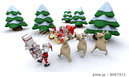 santa and gifts santa and gifts 8067915