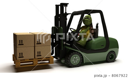 Tortoise driving a forklift truck 8067922