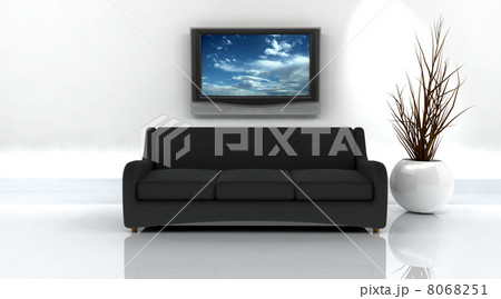 3d render of sofa and tv 3d render of sofa and tv 8068251