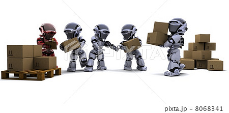 Robot with Shipping Boxes 8068341