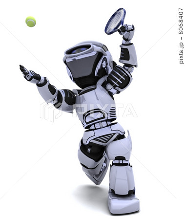 Robot playing tennis Robot playing tennis 8068407