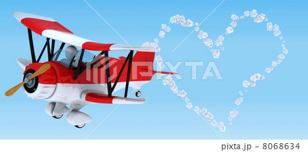 Man sky writing in a biplane 8068634