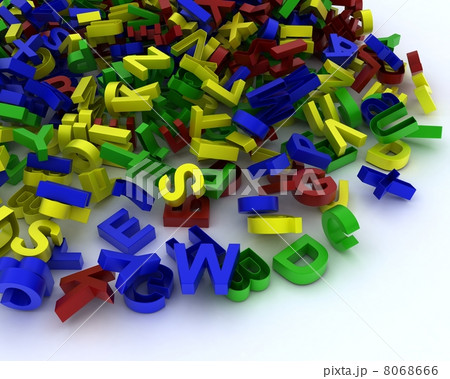 Pile of plastic letters 8068666
