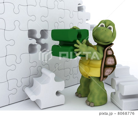 Tortoise with jigsaw puzzle Tortoise with jigsaw puzzle 8068776