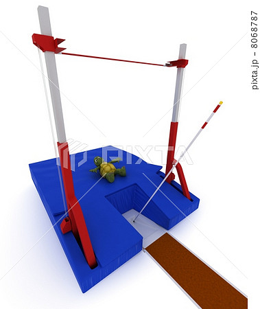 tortoise competing in pole vault 8068787