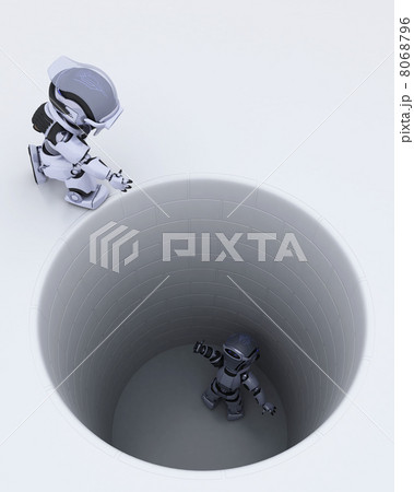 robot stuck in a hole metaphor 8068796