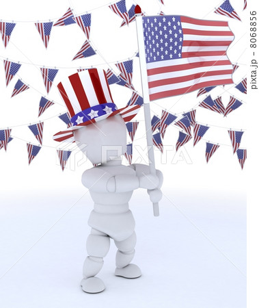 man with american flag 8068856