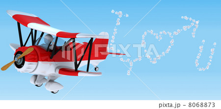 Man sky writing in a biplane 8068873