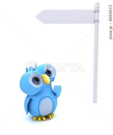 Cute Blue Bird Character 8069015