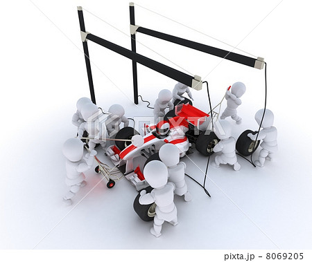 Race car pit stop 8069205