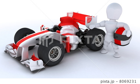 man with racing car 8069231