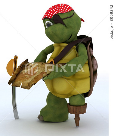 Tortoise Dressed As A Pirateのイラスト素材
