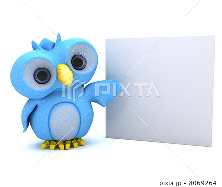 Cute Blue Bird Character 8069264