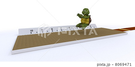 tortoise competing in long jump tortoise competing in long jump 8069471