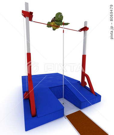 tortoise competing in pole vault tortoise competing in pole vault 8069479