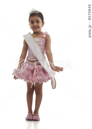 Portrait of a little beauty queen 8070849