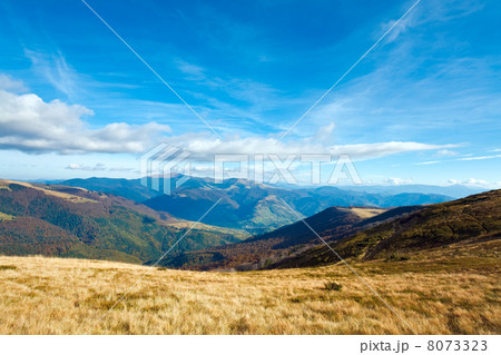 Morning autumn mountain landscape 8073323