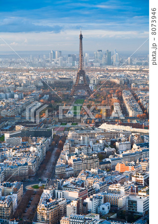Eiffel Tower and panorama of Paris 8073946
