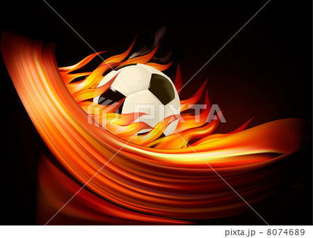 Fire football background with a soccer ball Vector Fire football background with a soccer ball Vector 8074689