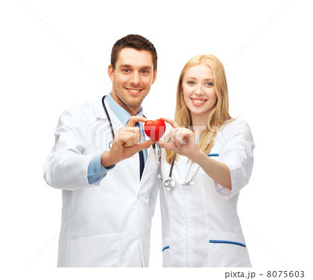 doctors cardiologists with heart 8075603