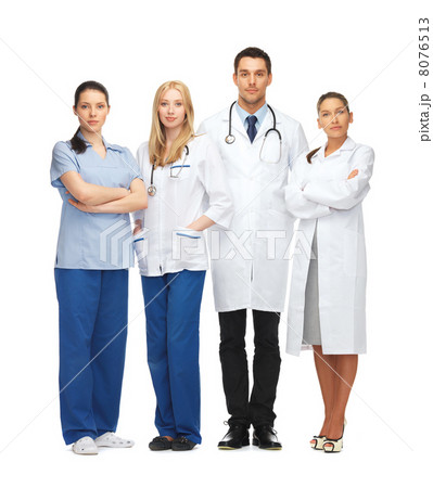 young team or group of doctors 8076513