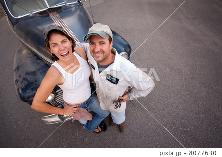 Couple with Vintage Car 8077630