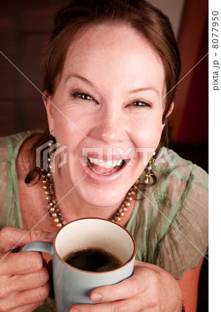 Pretty woman with coffee 8077950