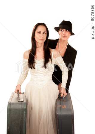 Two women as bride and groom 8078366