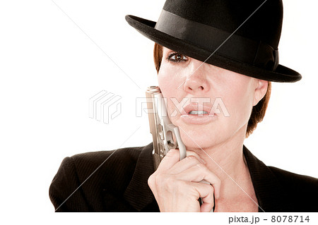 Woman with handgun Woman with handgun 8078714