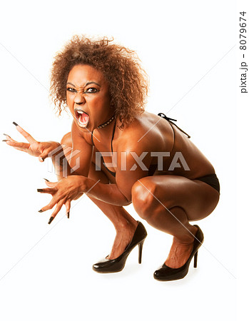 Beautiful African-American Cat Woman 8079674