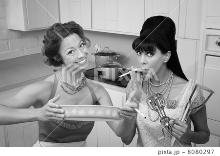 Happy Housewife with Friend 8080297