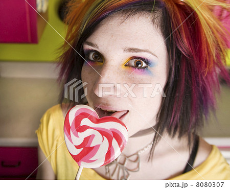 Alternative Girl with a Heart Lollipop Alternative Girl with a Heart Lollipop 8080307