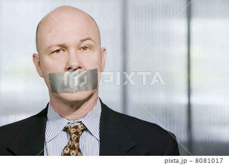 Muzzled Businessman Muzzled Businessman 8081017