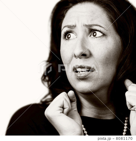 Frightened Hispanic Woman 8081170
