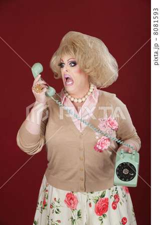 Upset Drag Queen on Phone 8081593