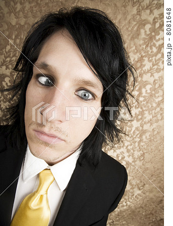 Rock and Roll Businessman with Crossed Eyes 8081648