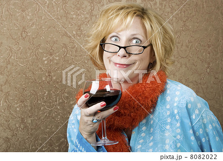 Funny Woman Drinking Wine 8082022