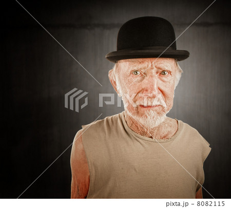 Crazy man in bowler hat 8082115