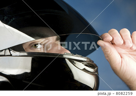 Man in a motorcycle helmet 8082259