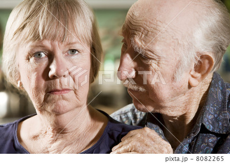 Portrait of Worried Senior Couple 8082265