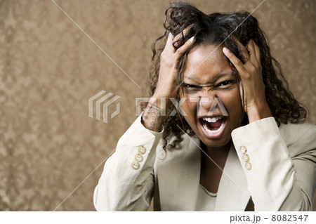 Angry Pretty African-American Woman 8082547