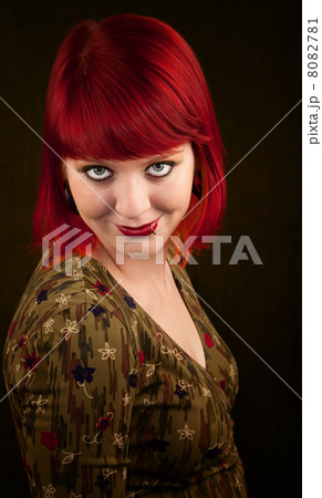 Punky Girl with Red Hair 8082781